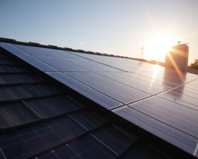 Solar panels installed on a residential roof